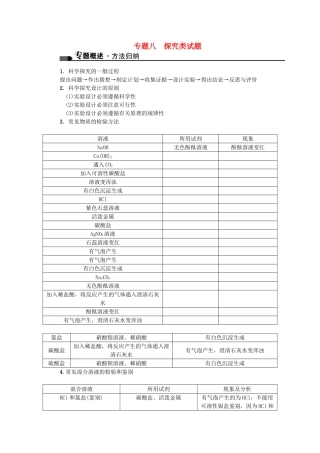 中考化学总复习-第二篇-专题聚焦-专题八-探究类试题