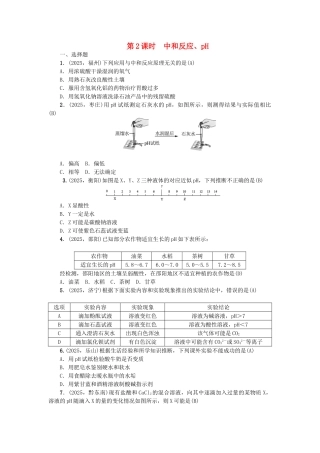 中考化学总复习-考点聚焦--酸和碱试题2