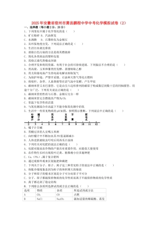 中考化学模拟试卷(含解析)4