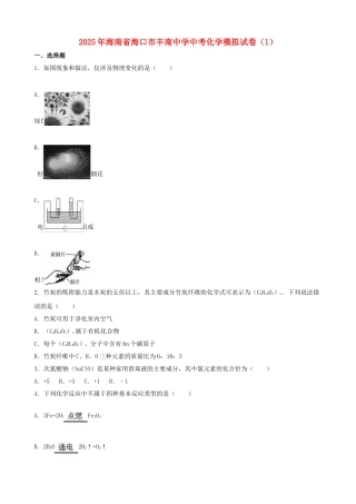 中考化学模拟试卷13