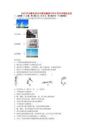 中考化学模拟试卷7