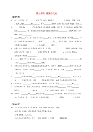 中考历史--世界近代史复习提纲无答案-川教版1