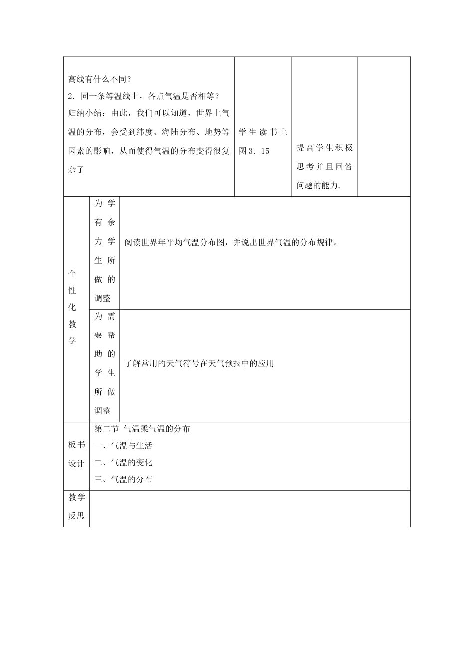 中考地理--气温和气温的分布复习教案_第3页