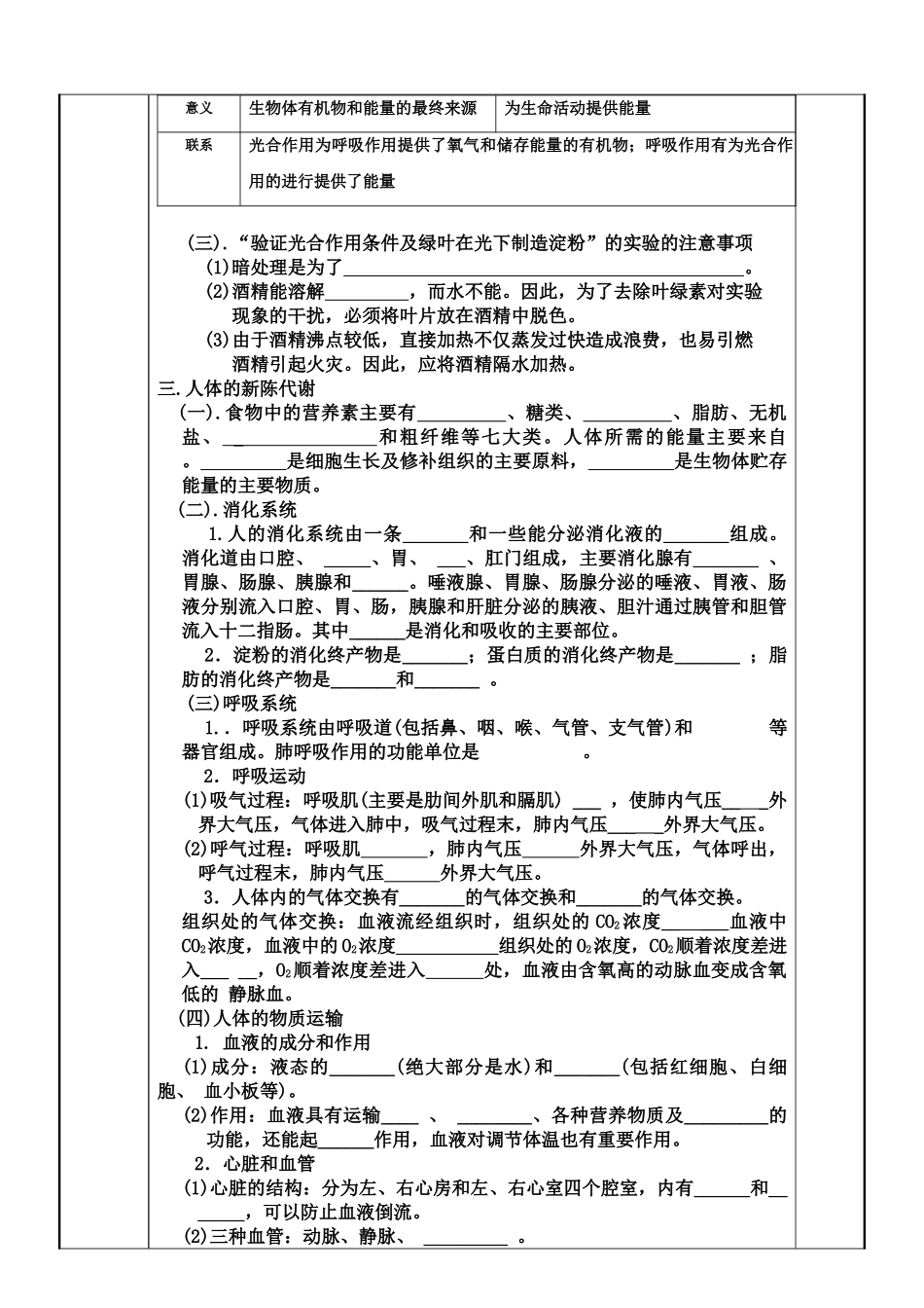 中考复习生物的新陈代谢_第2页