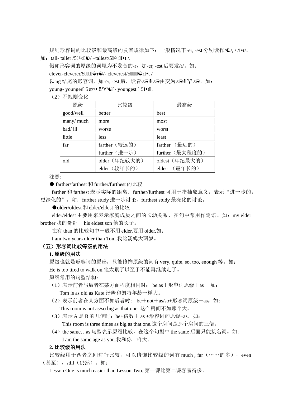 中考必备语法形容词_第3页