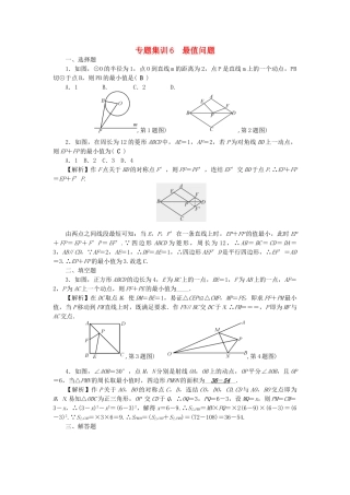 中考数学-第二轮-专题突破-能力提升-专题集训6-最值问题试题