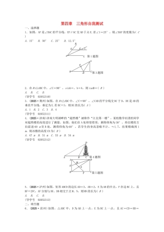 中考数学总复习--三角形自我测试1
