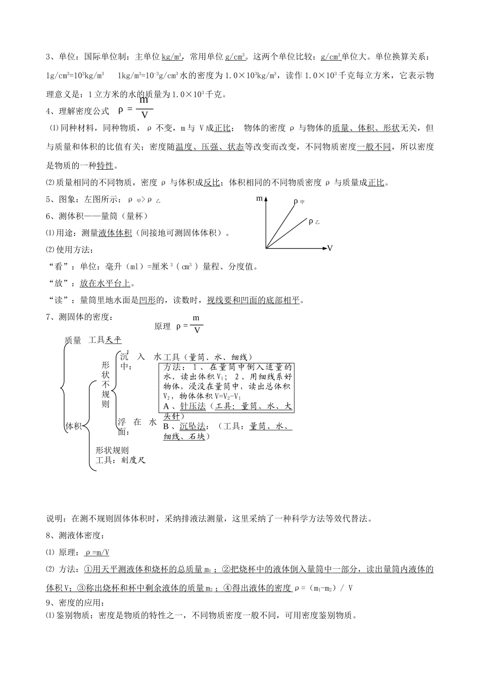 中考理化生4中考物理第一轮复习资料多彩的物质世界_第2页