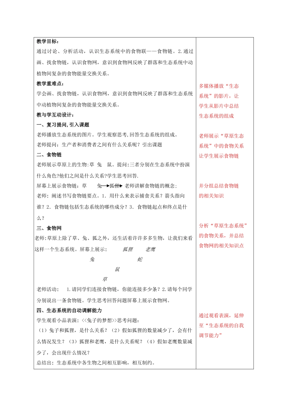 中考生物-4-食物链和食物网复习教案_第2页