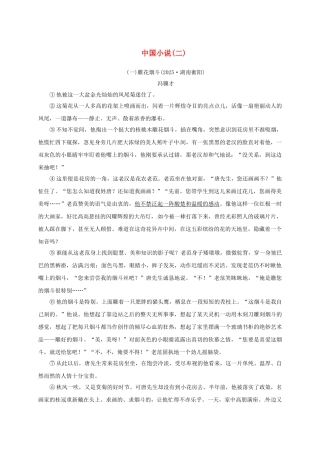 中考语文-全程专题突破复习导练-中国小说二