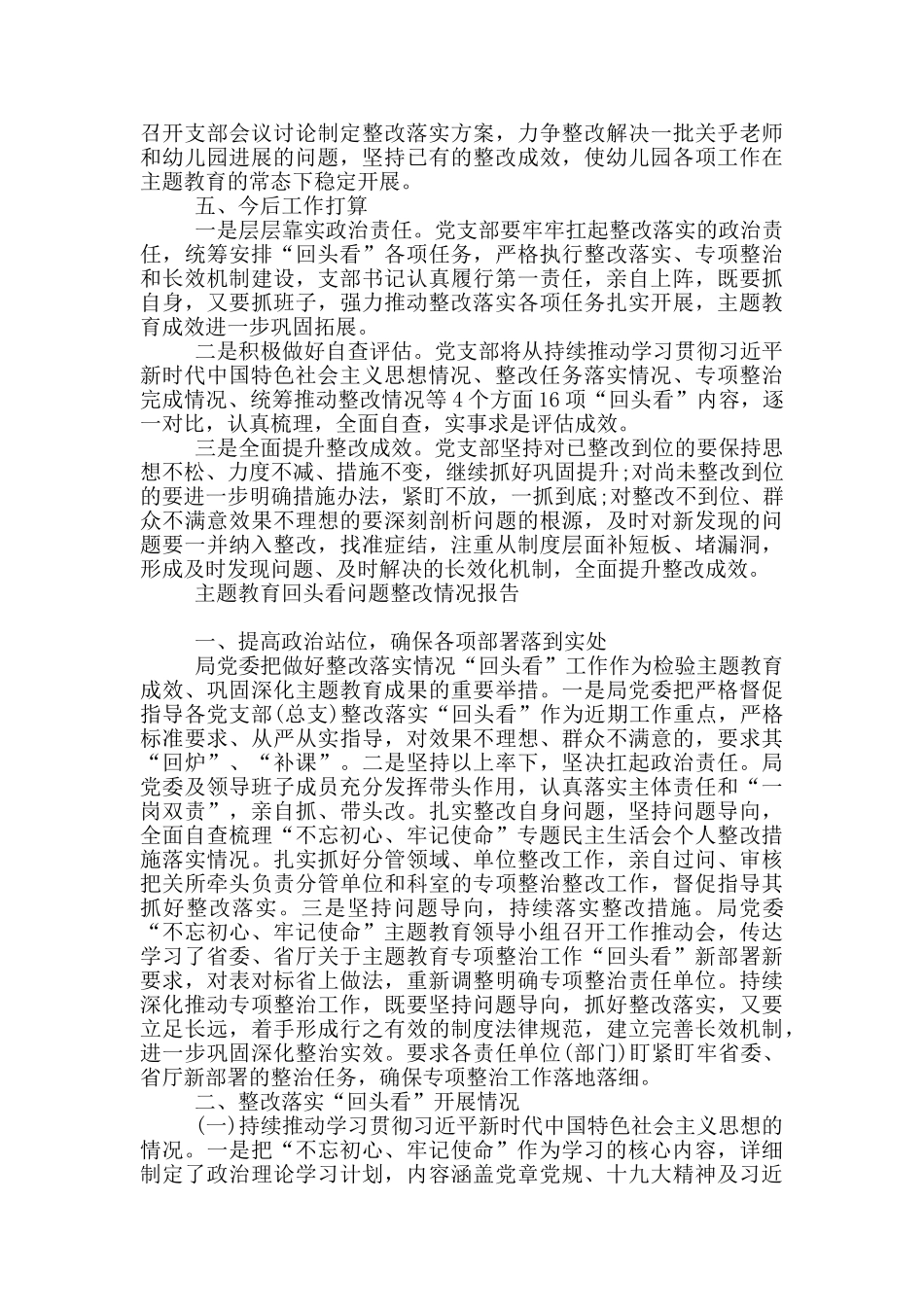主题教育回头看问题整改情况报告_第3页