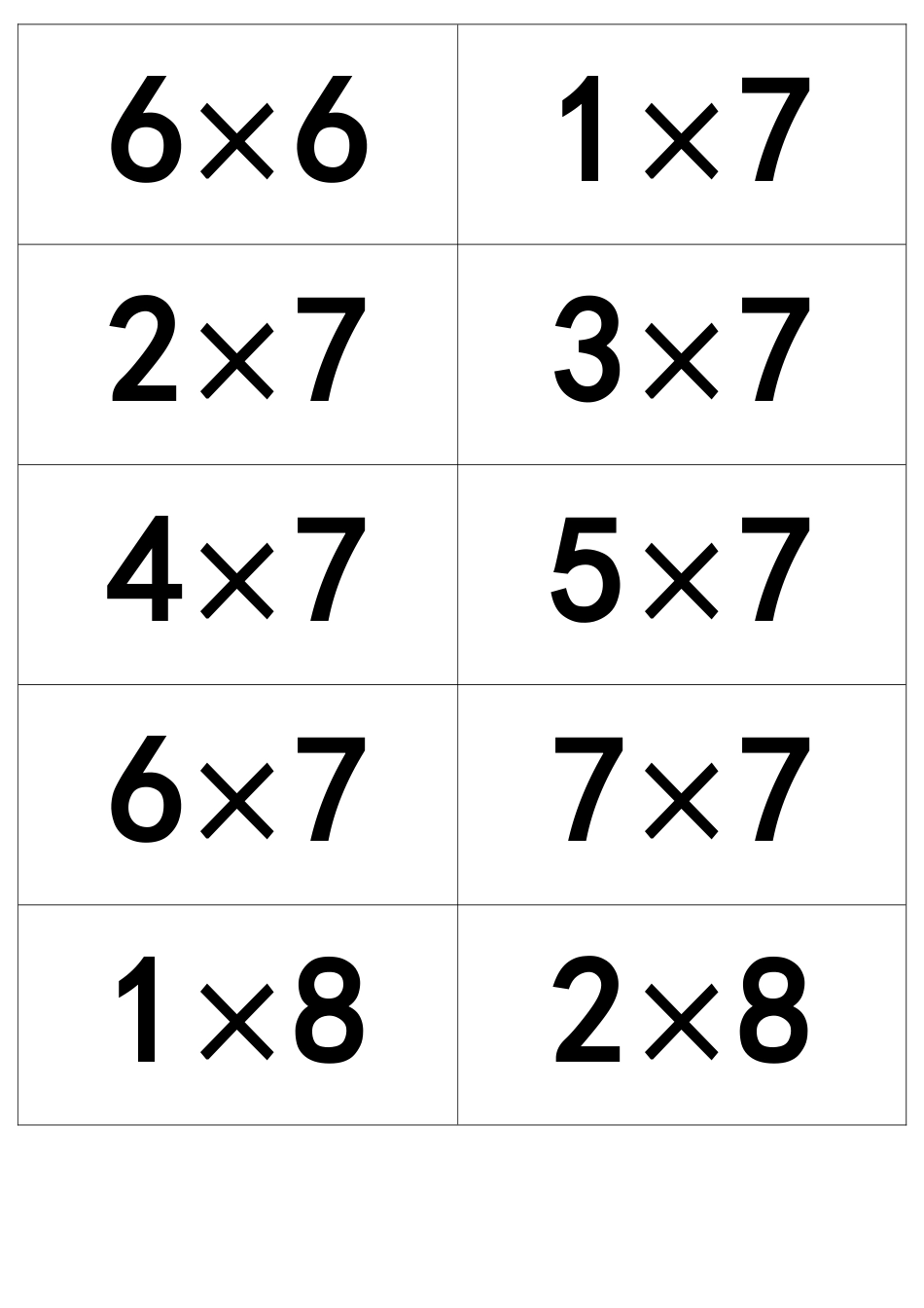 乘法口诀表-卡片-word格式-二年级上_第3页