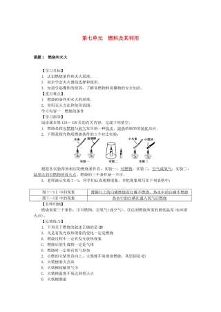 九年级化学上册-7-燃料及其利用导学案-新版新人教版
