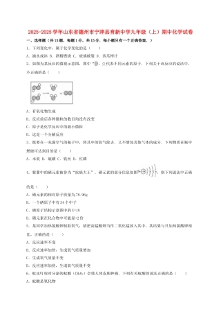 九年级化学上学期期中试卷含解析-新人教版7