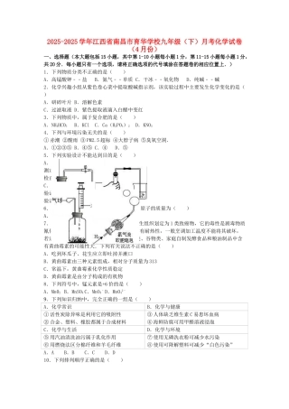 九年级化学下学期4月月考试卷含解析-新人教版3