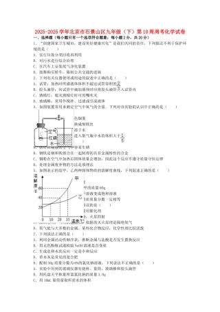 九年级化学下学期第10周周考试卷含解析-新人教版