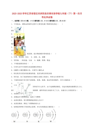 九年级化学下学期第一次月考试卷含解析-新人教版3