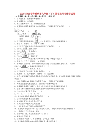 九年级化学下学期第七次月考试卷含解析-新人教版