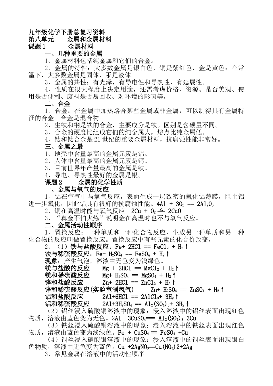 九年级化学下知识点_第1页