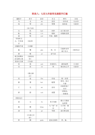 九年级常见通假字汇编1