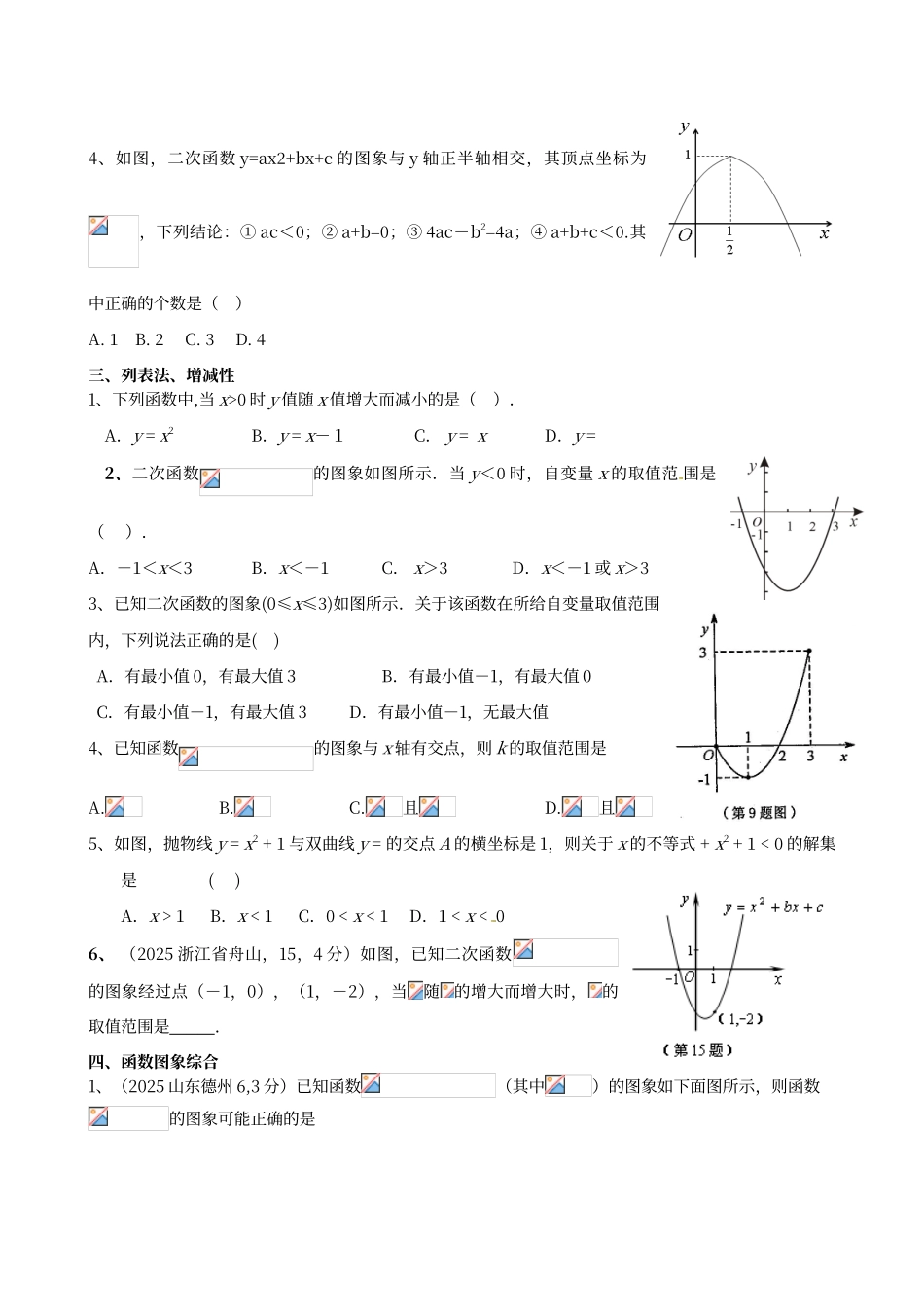 二次函数最经典练习题_第2页