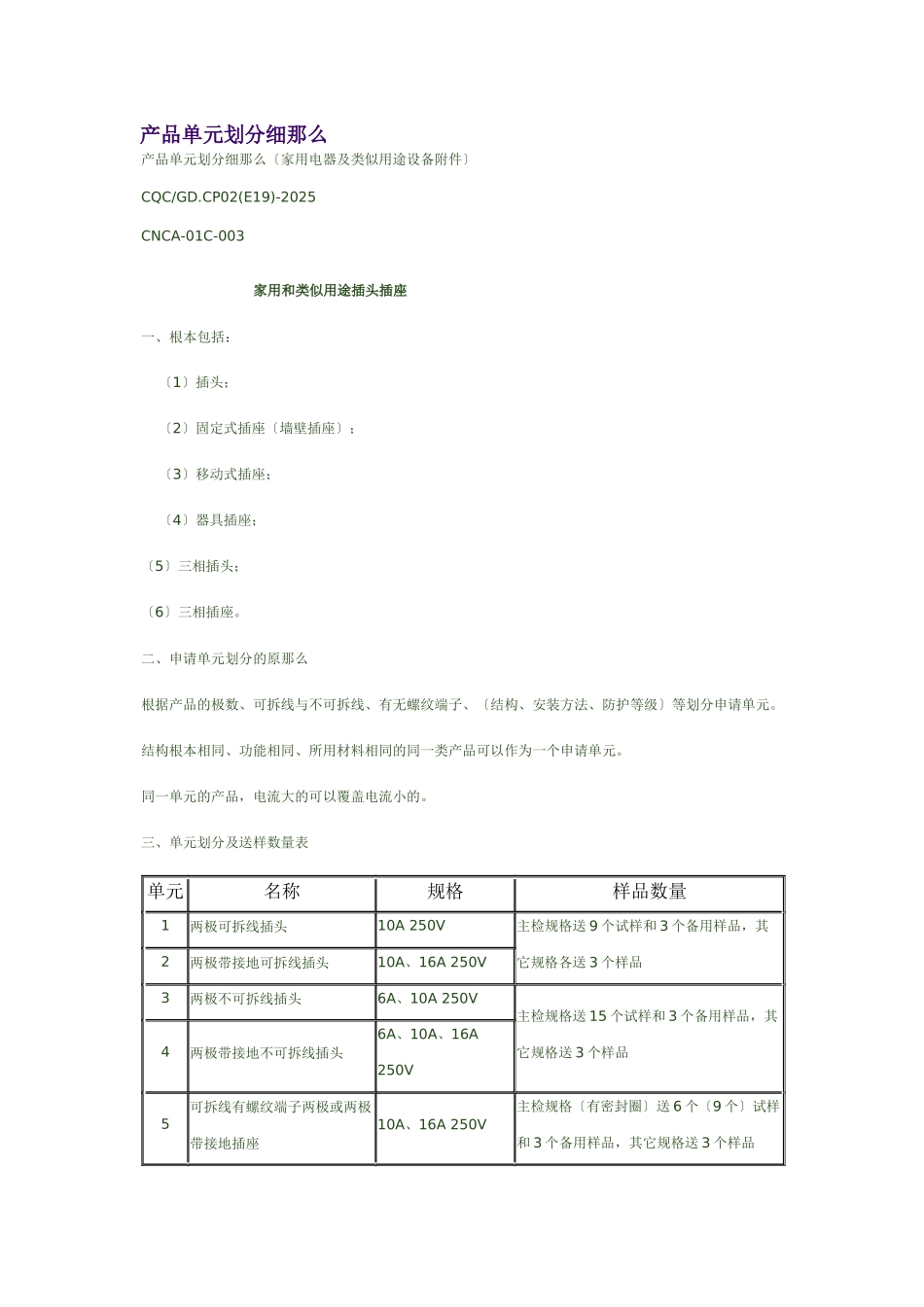 产品单元划分细则.家用设备附件_第1页