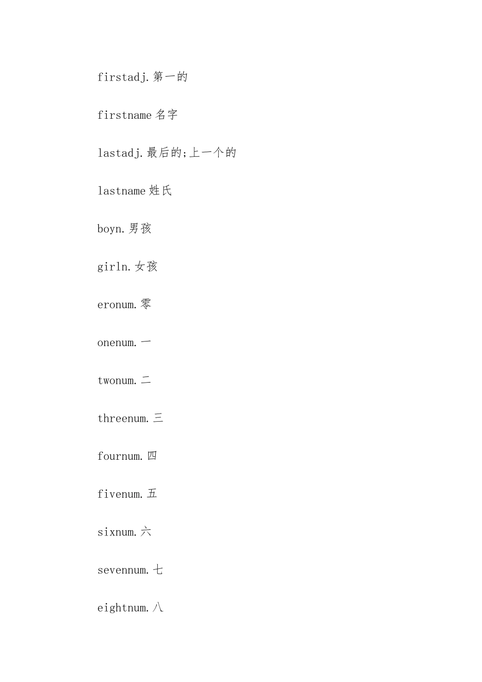 人教版七年级上册单词-1_第3页