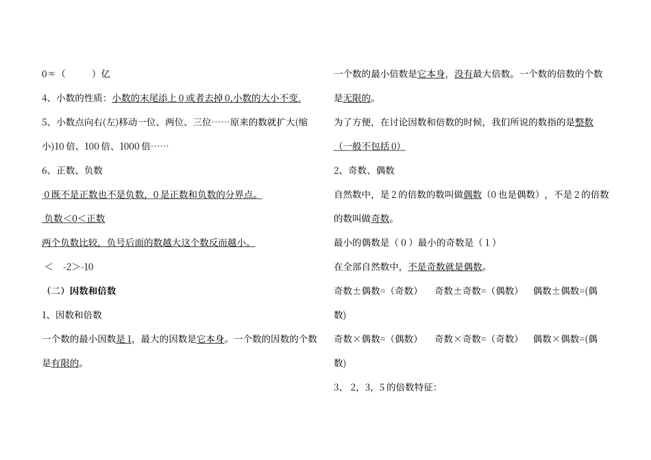 人教版小升初数学复习资料精华版_第2页