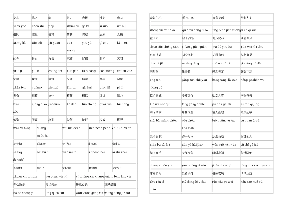 人教版语文六年级下册总复习资料_第2页