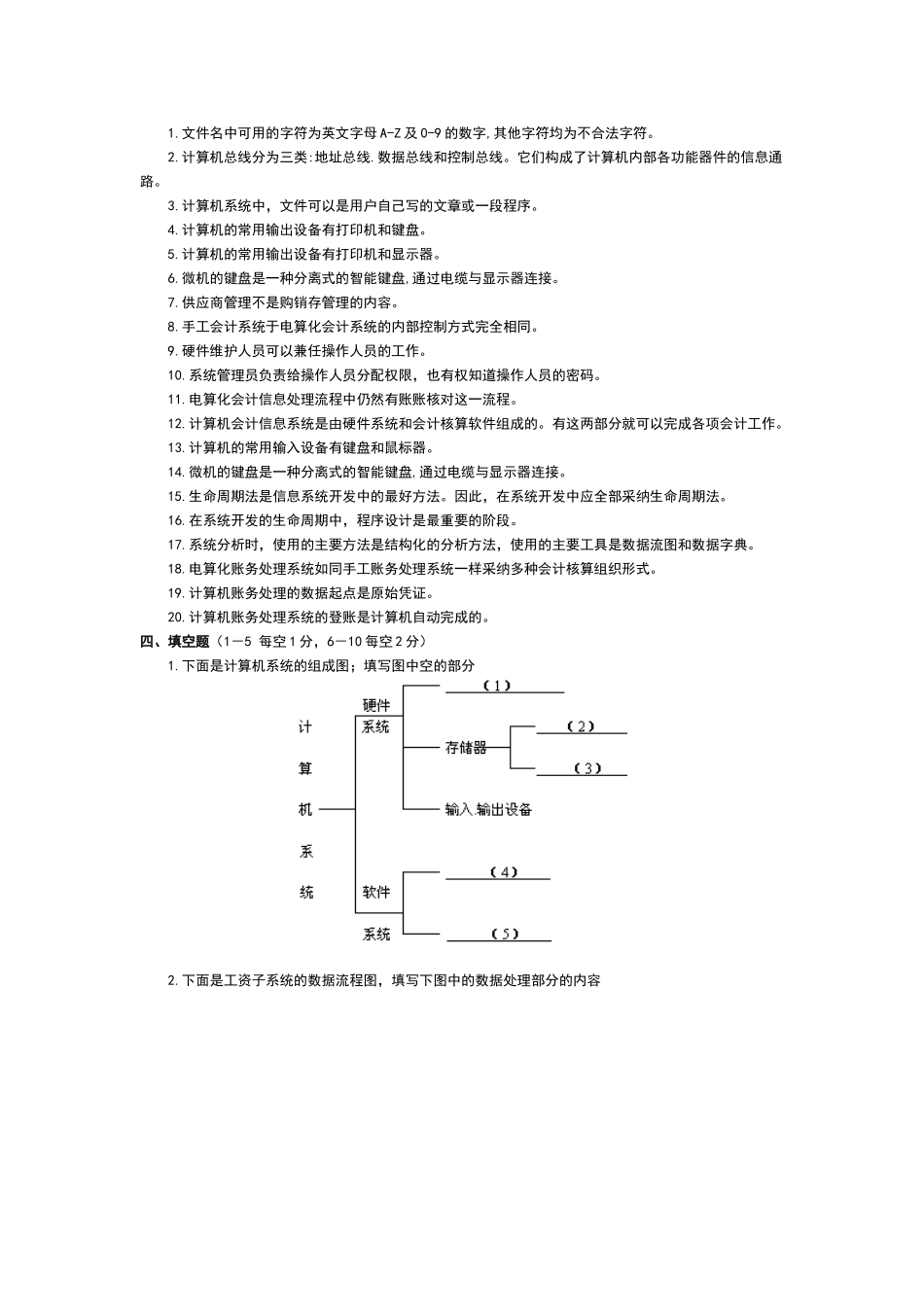 会计信息系统试题与答案_第3页