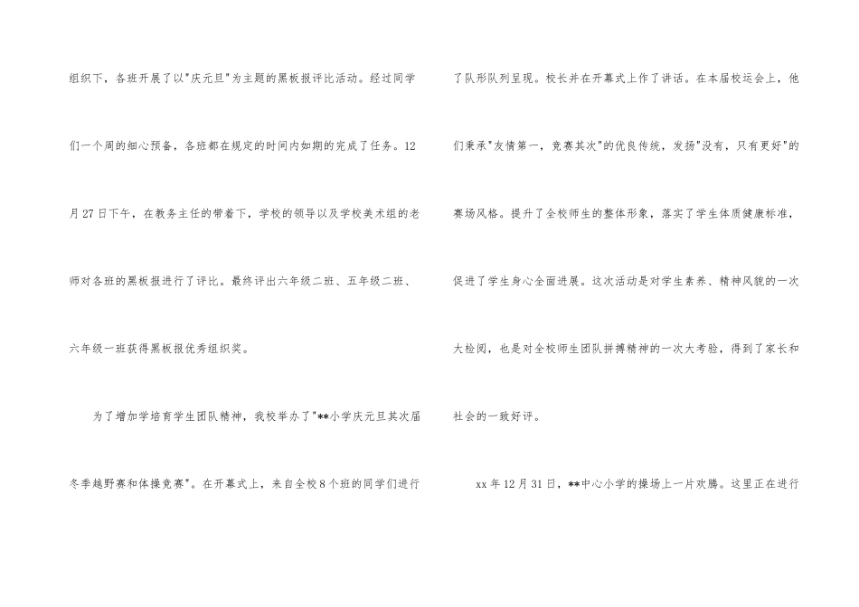 元旦主题活动总结_第3页