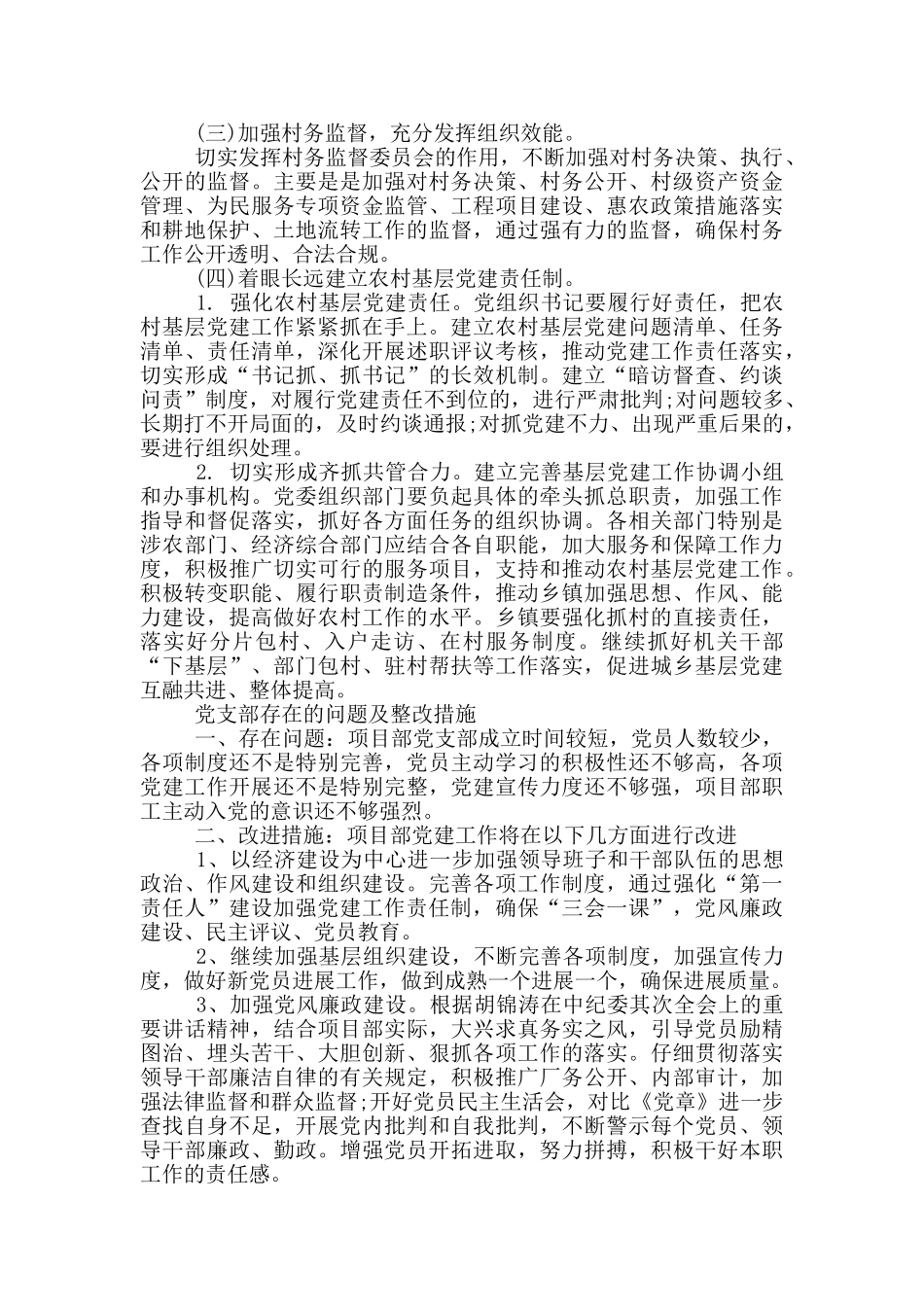 党支部存在的问题及整改措施_第3页