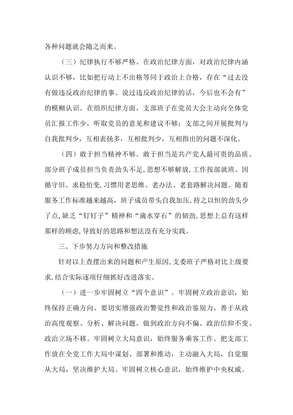 党支部委员会检视问题情况报告_第3页