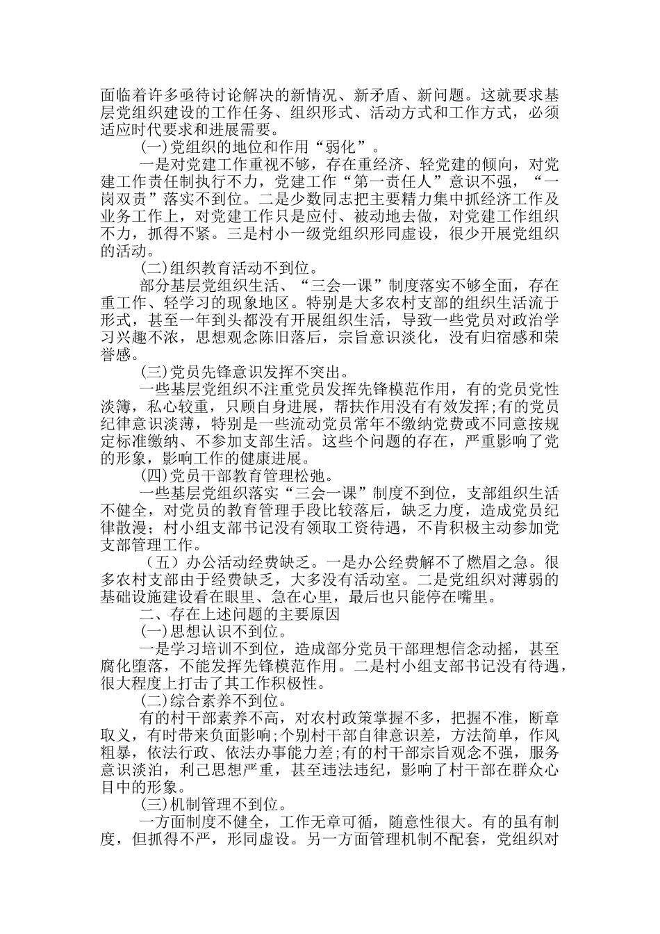 党组存在的问题3篇_第3页