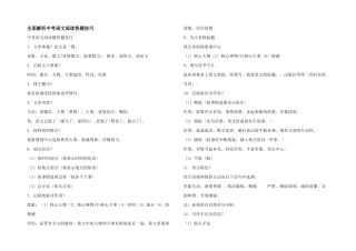 全面解析中考语文阅读答题技巧