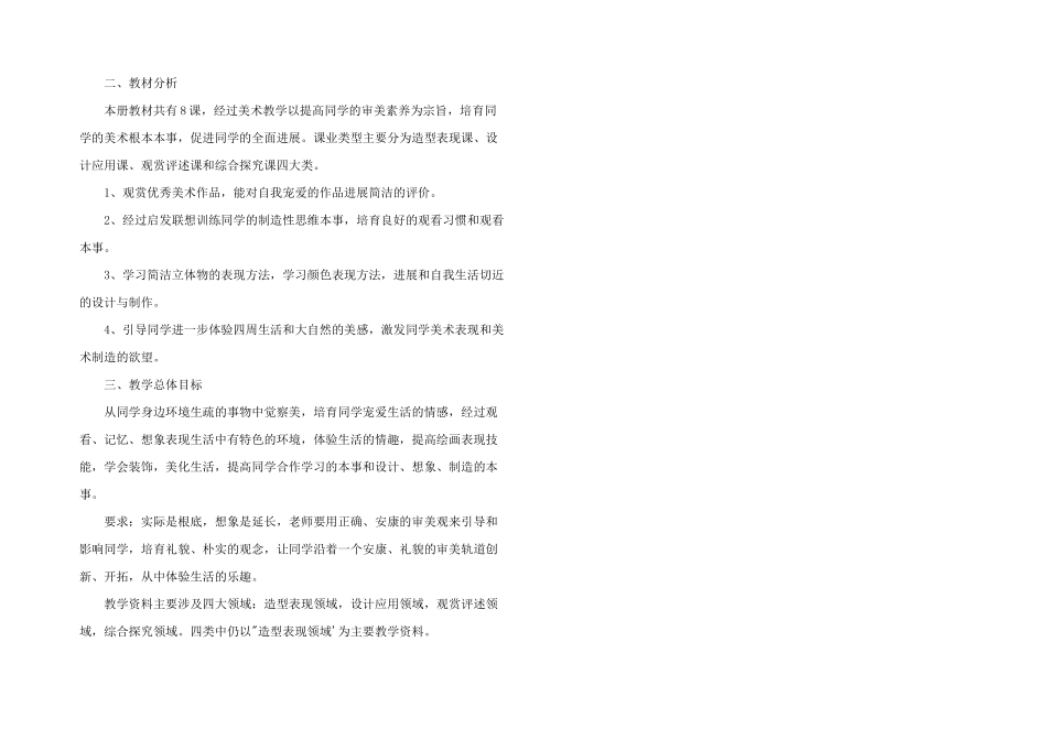 八年级美术优秀教学计划五篇_第2页