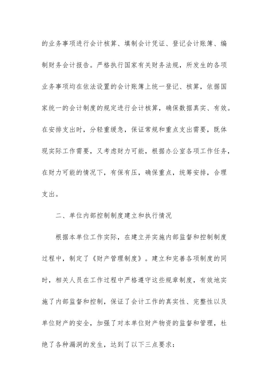 公司财务自查情况报告_第2页