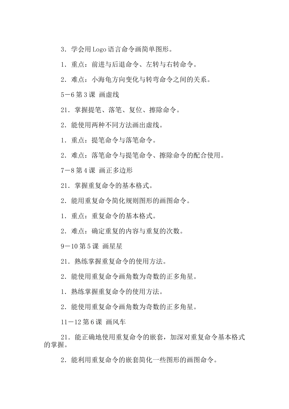 六年级上册信息技术教学计划_第2页