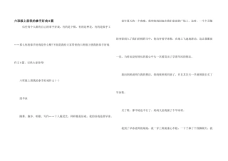 六年级上册我的拿手好戏8篇