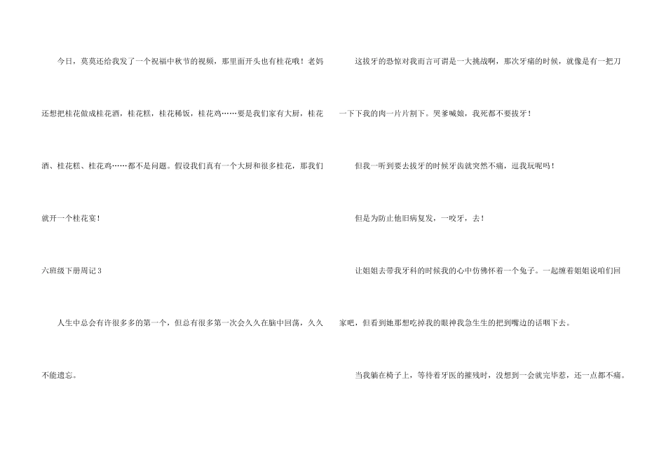六年级下册周记_第3页
