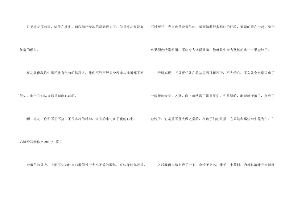 六年级写物300字四篇_第2页
