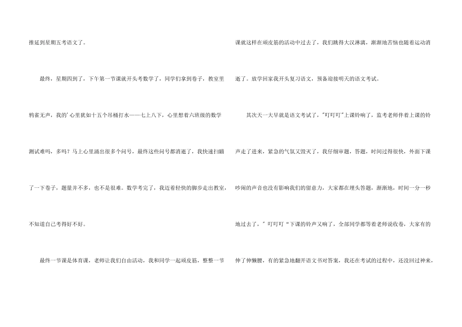六年级周记汇编五篇_第3页