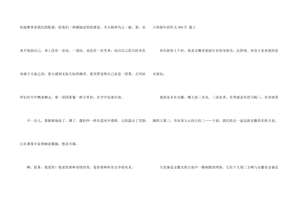 六年级年的300字六篇_第2页