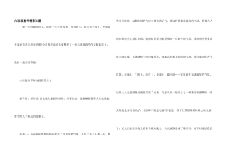 六年级春节精彩5篇