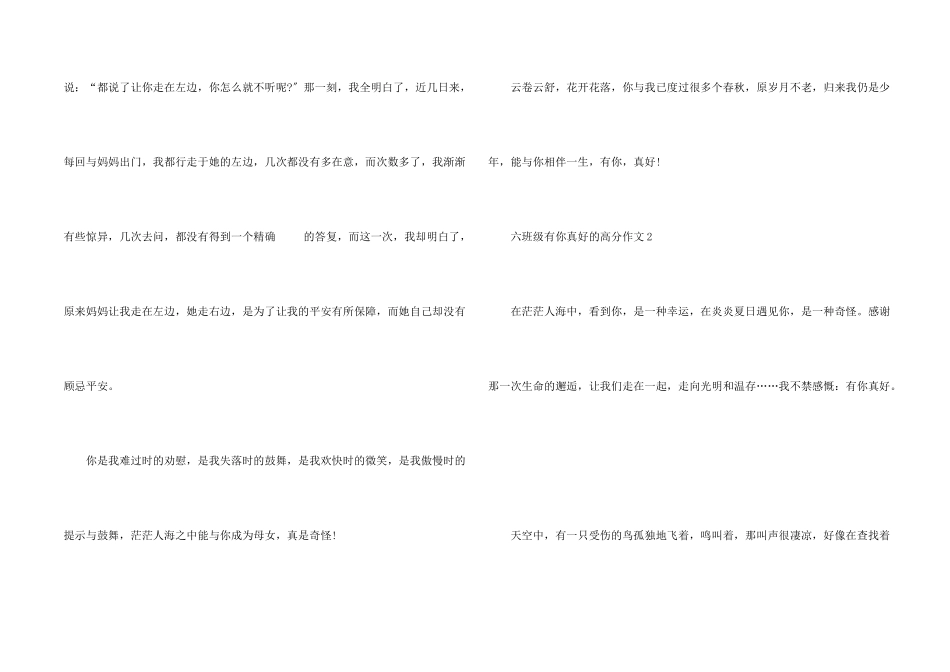 六年级有你真好的高分_第2页