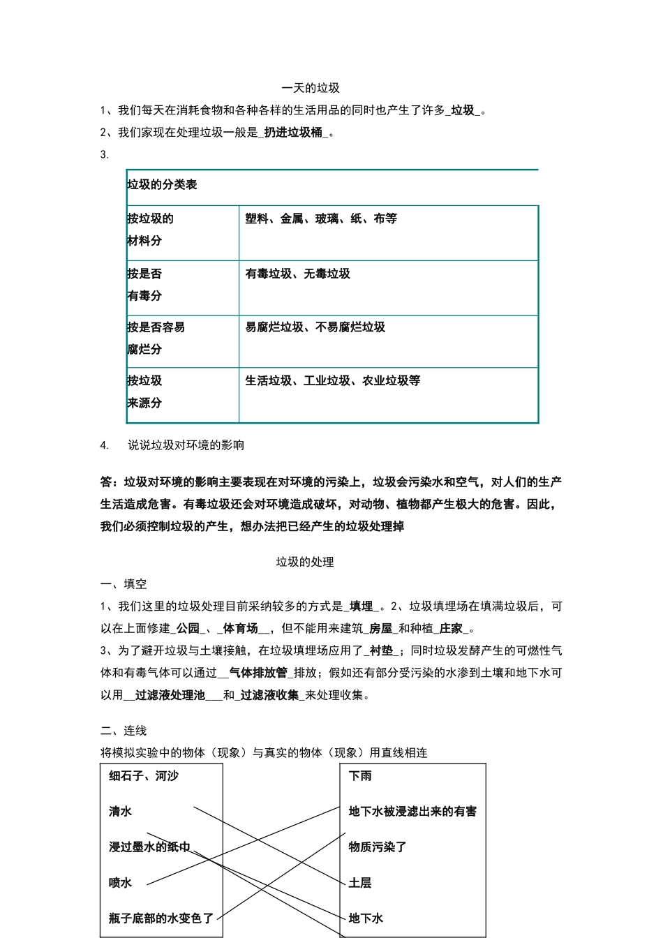 六年级科学下册第四单元练习题_第1页