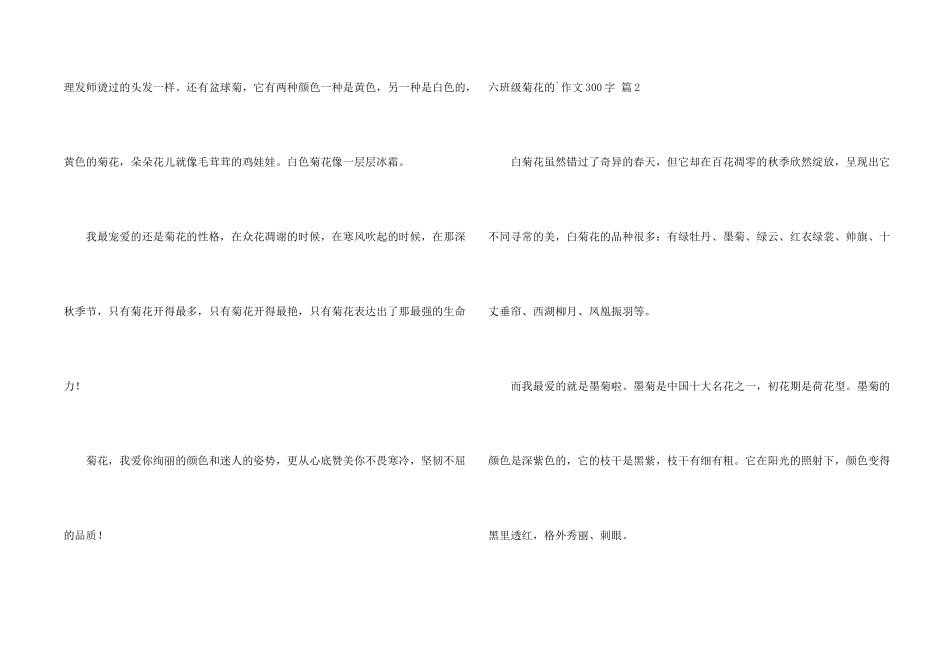 六年级菊花的300字4篇_第2页