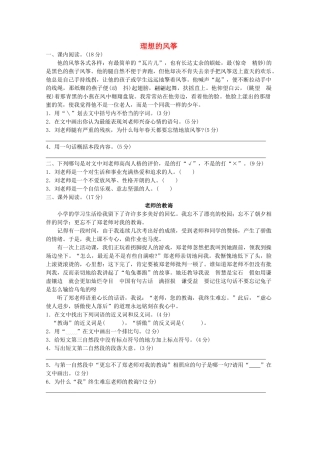 六年级语文下册-22理想的风筝提优班阅读特训-苏教版1