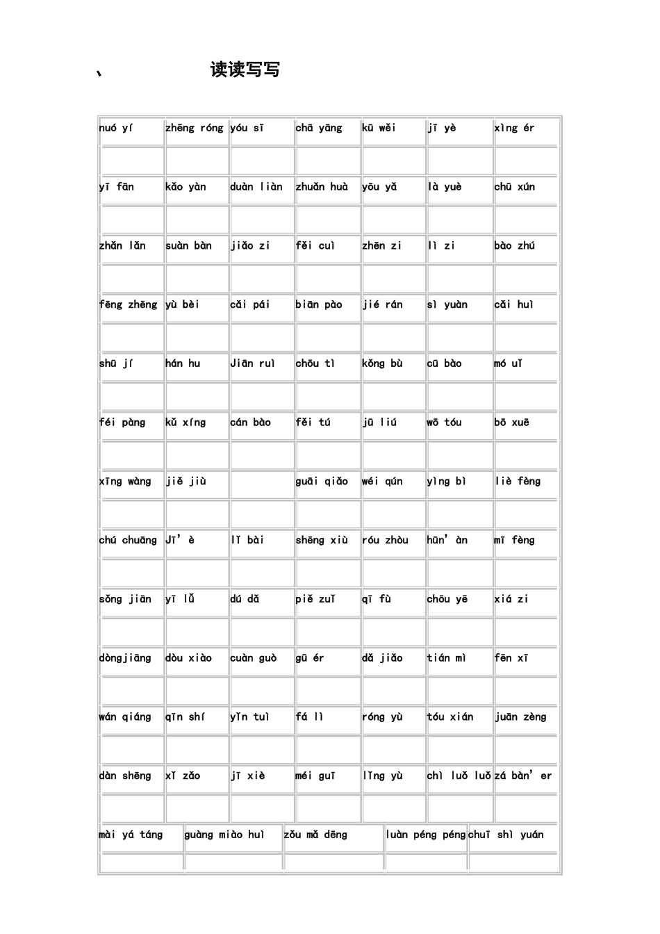 六年级语文下册基础知识汇总练习题_第1页