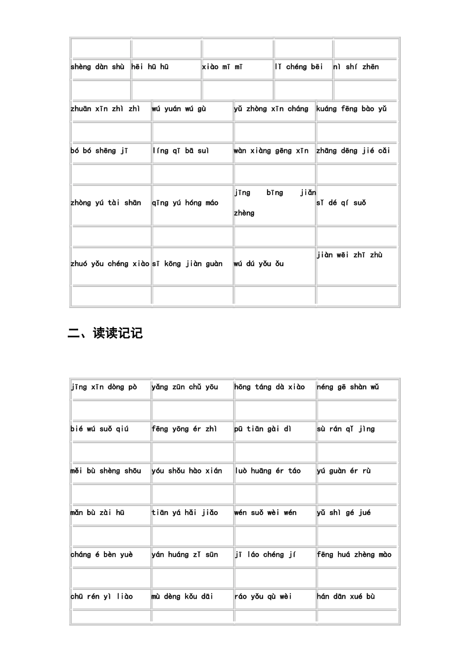 六年级语文下册基础知识汇总练习题_第2页